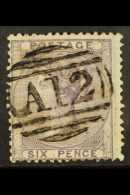 GB USED IN. 1856 6d Lilac Cancelled By Superb Complete "A 12" Pmk Of Basseterre (SG Z4), Very Fine. Ex Jaffe. For... - St.Christopher-Nevis-Anguilla (...-1980)