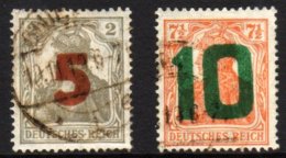 1919 POSEN "5" On 2Pfg And "10" On 7½Pfg, Michel 135/6, Very Fine Cds Used. (2 Stamps) For More Images,... - Autres & Non Classés