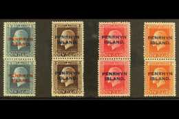 1917-20 Vertical Pairs With Mixed Perfs, The Complete Set, SG 24b/27b, Very Fine Mint (4 Pairs) For More Images,... - Penrhyn
