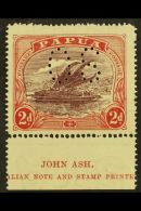 OFFICIAL 1930 2d Deep Brown-purple And Lake, SG O49, With Marginal ASH Imprint, Never Hinged Mint. For More... - Papua-Neuguinea