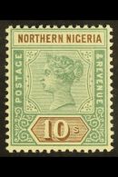 1900 10s Green And Brown, SG 9, Very Fine Mint. For More Images, Please Visit... - Nigeria (...-1960)