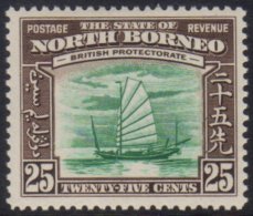 1939 25c Green & Chocolate Pictorial VIGNETTE PRINTED DOUBLE, ONE ALBINO Variety, SG 313a, Superb Mint, Fresh... - Borneo Del Nord (...-1963)