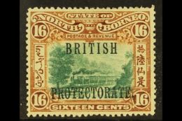 1901-05 16c Green & Chestnut Perf 14½ -15, "British Protectorate" Overprinted, SG 136a, Very Fine Mint... - Bornéo Du Nord (...-1963)