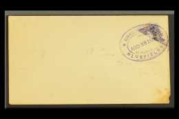 1899 (Aug 24) Cover To Greytown Bearing 1898 10c Violet Telegraph BISECT Tied By Bluefields Violet Oval Datestamp;... - Nicaragua