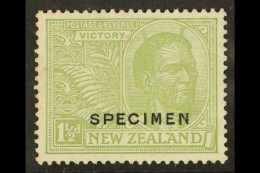 1920 1½d Maori Warrior Victory Stamp COLOUR TRIAL PROOF In Pale Green, Perf 14 On Unwatermarked Paper... - Autres & Non Classés