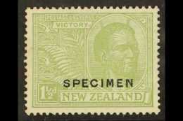 1920 1½d Maori Warrior Victory Stamp COLOUR TRIAL PROOF In Pale Green, Perf 14 On Unwatermarked Paper... - Altri & Non Classificati