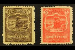 1895 1p Brown And 5p Scarlet, Wmk "Correoseum", SG 228/9, Superb Lightly Hinged Mint. (2 Stamps) For More Images,... - Mexico