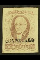 1856 8r Red Lilac, Scott 5, "Queretaro" District Handstamp, Fine Mint For More Images, Please Visit... - Messico