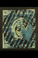 1848-59 2d Blue Early Impression (position 2), SG 8, Fine Used With 3 Clear Margins, Just Into The Frame At Right.... - Maurice (...-1967)