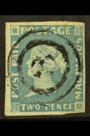 1848-59 2d Blue, Early Impression (position 8), SG 8, Very Fine Used With 4 Margins, Neat Numeral Target... - Maurice (...-1967)