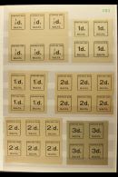 POSTAGE DUES 1925 Typeset Printing, SG BD1/D10, Complete Set In Blocks With ½d (6), 1d (4), 1½d (4),... - Malte (...-1964)