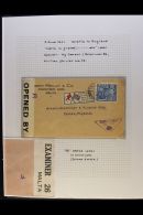 1941 (3 JUN)  CENSORED COVER TO ENGLAND Bearing 2½d Tied Valletta Cds, And With "Malta Is Grateful To The... - Malte (...-1964)