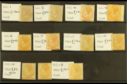 1860-81 HALF PENNY COLLECTION An Attractive, ALL DIFFERENT Mint & Unused Shade & Watermark Selection On A... - Malte (...-1964)