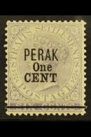 PERAK 1891 1c On 6c Lilac (Type 33), SG 45, Very Fine Mint. For More Images, Please Visit... - Sonstige & Ohne Zuordnung