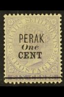 PERAK 1891 1c On 6c Lilac (Type 32), SG 44, Very Fine And Fresh Mint. For More Images, Please Visit... - Andere & Zonder Classificatie