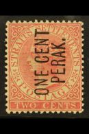 PERAK 1886 1c On 2c Pale Rose, Vert Ovpt With Narrow "N", SG 26, Very Fine Mint. For More Images, Please Visit... - Autres & Non Classés