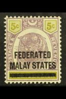 FEDERATED MALAY STATES 1900 5c On Negri Overprinted, SG 4,  Mint, Fresh. For More Images, Please Visit... - Sonstige & Ohne Zuordnung