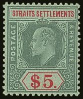1909 $5 Green And Red On Green SG 167, Very Fine Mint.  For More Images, Please Visit... - Straits Settlements