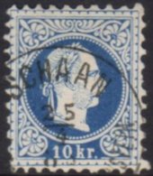 FORERUNNER 1867 10kr Blue With SCHAAN Cds Cancel, Mi 38 II, Minor Perf Fault But With Lovely Clear Readable... - Autres & Non Classés