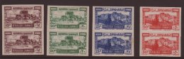 1945 Tourist Air Set 15p - 50p, Variety "imperf" Maury PA 197/200, In Superb NHM Vertical Pairs. (8 Stamps) For... - Liban