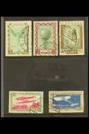 FLIGHT Latvia 1932 Pioneers Of Flight Complete Set, Perf 11½, Mi 210A/214A, Very Fine Used (5 Stamps) For... - Lettonia