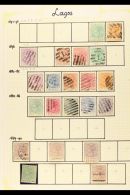 1874-1906 ORIGINAL COLLECTION ON LEAVES Mint And Used, Mostly Good To Fine Condition. Note 1874-75 6d Unused And... - Nigeria (...-1960)