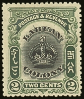 1902-03 2c Black And Green Crown Issue, Variety Line Through "B" SG 118c, Fine Mint. For More Images, Please Visit... - Bornéo Du Nord (...-1963)