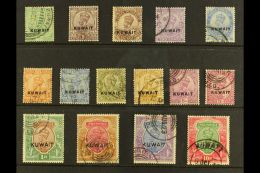 1923 - 1924 Geo V Set Overprinted, SG 1/15, Good To Fine Used With A Few Values With GTO Cancels But Still An... - Koeweit