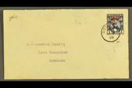 BRITISH EAST AFRICA 1898 Local Mombasa Cover Franked "2½" On 1a Indigo And Red Of Zanzibar, SG 88, Tied By... - Vide