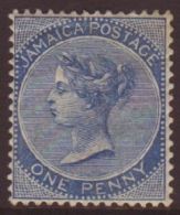 1884 1d Blue SG 17, A Scarce Mint Example With Good Colour And Perfs, Large Part Gum With Light Toning.  For More... - Jamaïque (...-1961)