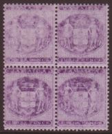 1874 POSTAL FISCAL 3d Purple On Lilac SG F6, Mint Block Of Four With Three Being NHM, Usual Rubbing.  For More... - Jamaïque (...-1961)