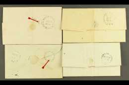 1846-1852 LOCALLY POSTED ENTIRE LETTERS. A Group Of Three Entire Letters And One Cover, Inc Three With Different... - Jamaica (...-1961)