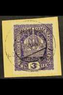 TRENTINO-ALTO ADIGE 19183h Violet, Variety "overprint Inverted", Sass 1b, Very Fine Used On Piece, Signed Sorani.... - Ohne Zuordnung