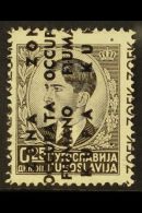 FIUME & KUPA ZONE 1941 25p Black With Shifted VERTICAL OVERPRINT And Another Horizontal Albino Overprint,... - Non Classés