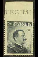 1911 15c Grey Black Variety "imperf At Top", Sass 96f, Very Fine Marginal Mint, Cat €320 (£270) For... - Non Classés