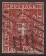 TUSCANY 1860 40c Carmine, Sass 21, Fine Used With Good Margins All Round And Bright Colour. Signed Raybaudi. For... - Unclassified