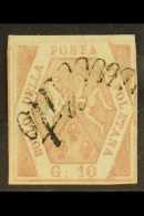 NAPLES 1858 10gr Rose Brown, Plate I, Sass 10, Very Fine Used With Large Margins All Round, Crisp Engraving And... - Non Classés
