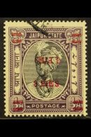 JAIPUR 1947 3p On ½a Black And Violet With Surcharge Double, One Inverted, SG 71e, Very Fine Used. For More... - Altri & Non Classificati