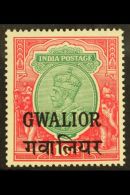 GWALIOR 1928-36 10r Green And Scarlet, SG 99, Very Fine Mint. For More Images, Please Visit... - Altri & Non Classificati