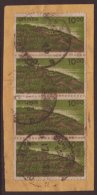 FORGERY 1984 10r Maroon & Light Green 'Forest & Hillside', As SG 936, Vertical Strip Of Four Forgeries... - Autres & Non Classés