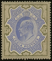 1902-11 15r Blue & Olive-green, SG 146, Very Fine Mint. For More Images, Please Visit... - Altri & Non Classificati