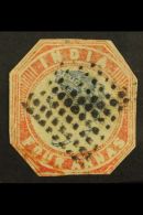 1854-55 4a Blue & Pale Red, SG 18, Cut To Shape Used With Lozenge Cancel. Cat £900 For More Images,... - Autres & Non Classés