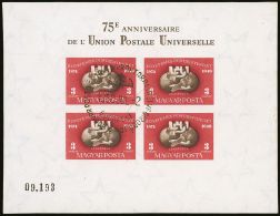 1950 (2 July) UPU 75th Anniversary Miniature Sheet IMPERF, Michel Block 18B, Superb Used With First Day Special... - Autres & Non Classés