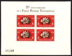 1949-50 UPU 75TH ANNIVERSARY Imperf Miniature Sheet, Mi 18B, Fine Never Hinged Mint. Scarce! For More Images,... - Andere & Zonder Classificatie