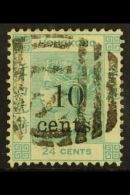 1880 10c On 24c Green, SG 27, Very Fine Used With Neat "S1" Cancel Centrally Placed Allowing The Portrait Ad... - Other & Unclassified