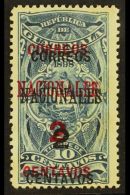 1898 2c On 10c Blue Grey DOUBLE SURCHARGE CARMINE & BLACK Variety (Scott 90a, SG 93a), Fine Mint, Scarce. For... - Guatemala
