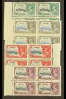1935 Silver Jubilee Complete Set, SG 145/148, As Never Hinged Mint BLOCKS OF FOUR, Light Gum Streaks On One Of The... - Grenade (...-1974)