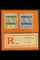 1911 2d & 2½d Overprints, SG 3/4, Superb Used On Piece Tied By "GPO Ocean Island" Cds Cancel (Vernon... - Îles Gilbert Et Ellice (...-1979)