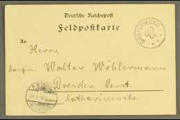 SOUTH WEST AFRICA 1904 (10 Mar) Printed Feldpost Card To Germany Showing Very Fine "SWAKOPMUND" Cds Postmark With... - Autres & Non Classés