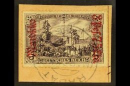 POST OFFICES IN MOROCCO 1911-19 3p75c On 3m Slate-purple (Michel 57 I A, SG 62), Fine Used On Small Piece Tied By... - Sonstige & Ohne Zuordnung